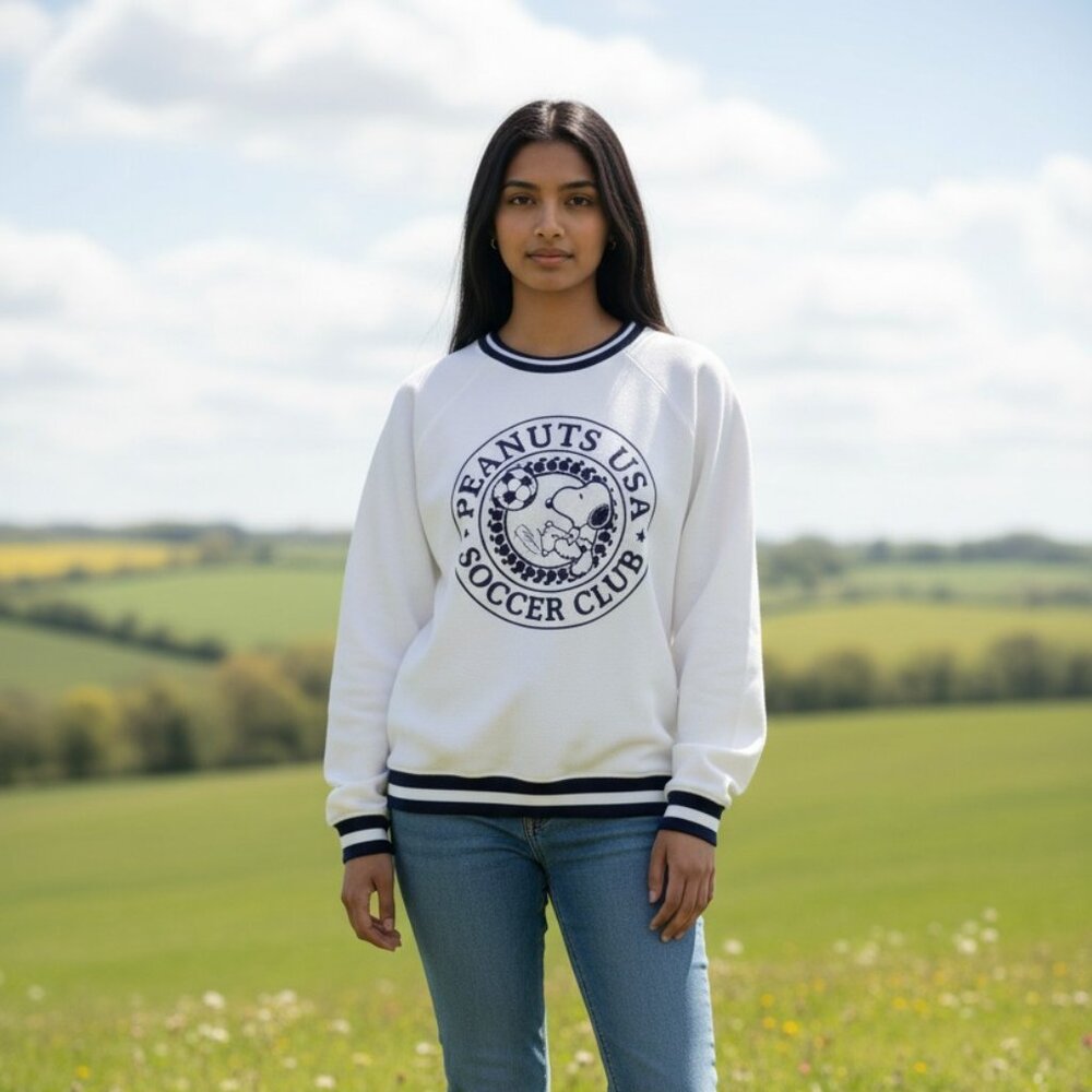 SOLD NWT Nordstrom TFALF1322 Peanuts Soccer Club Crewneck Sweatshirt Unisex S